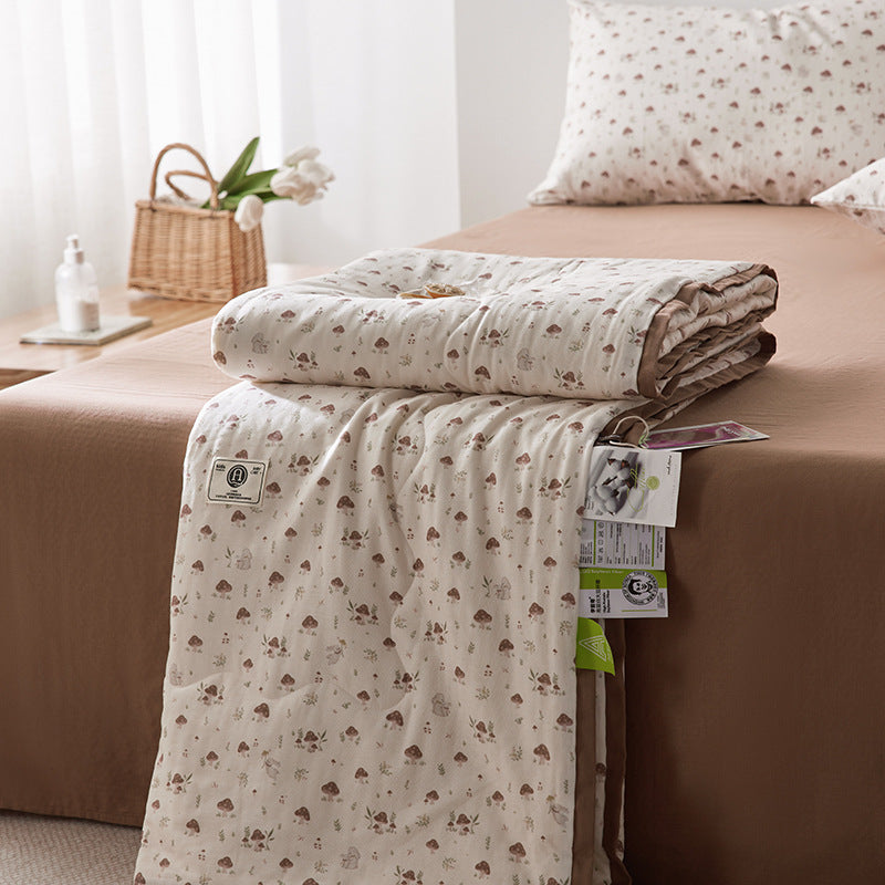 Cotton Double-Layer Yarn Summer Blanket Children's Summer Air-Conditioning Thin Duvet